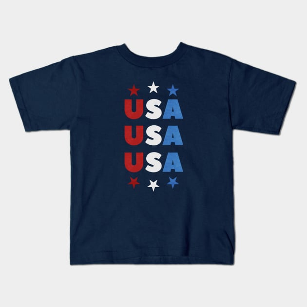 USA Independence Day T-Shirt Kids T-Shirt by happinessinatee